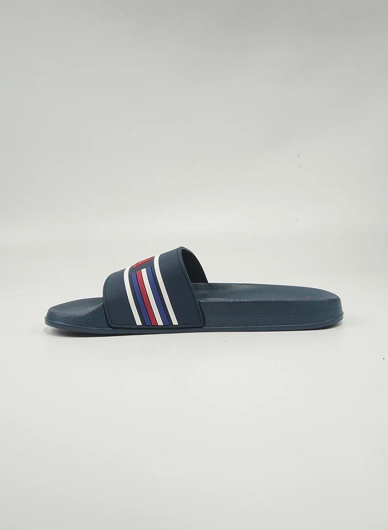 U.S. Polo Assn. 6M LEON GLB 6FX MEN OD_NAVY U.S. Polo Assn. Leon Men's Slip-On Comfortable Casual Everyday Slide Sandals - Navy for Men | Best Price UAE