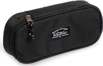 KAUKKO Pencil Bag with Special Compartment (Pen Holder) Black K2070 - Image 1