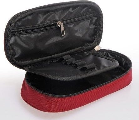 KAUKKO Pencil Bag with Special Compartment (Pen Holder) Black K2070 - Image 2