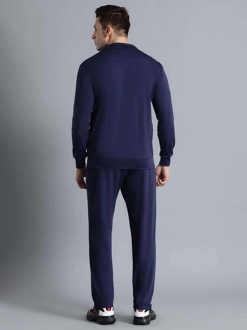 hummel Promo Men's All weather Regular Fit Track Suit with Zipper and Pockets Comfortable Breathable Stretchable Soft Fabric For Everyday Use Ideal for Gym Training or Running Loungwear - Image 4