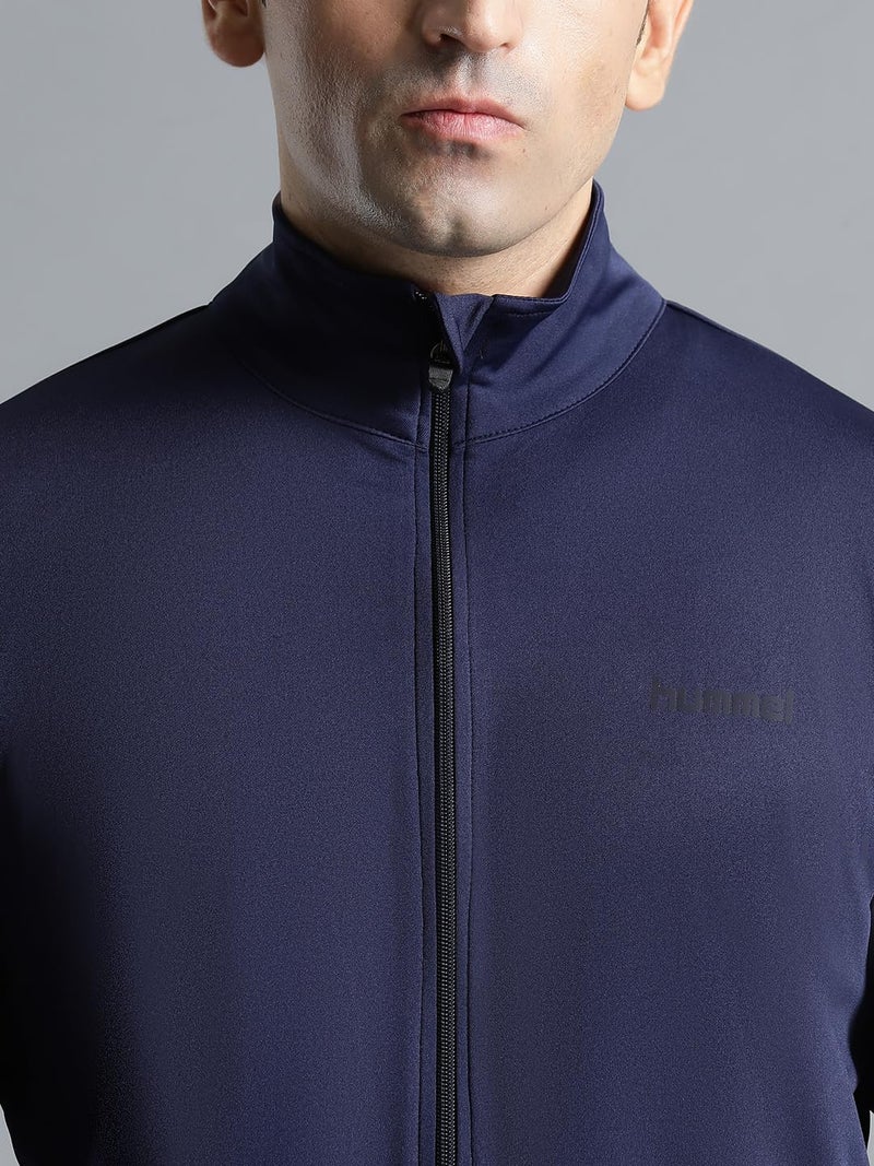 hummel Promo Men's All weather Regular Fit Track Suit with Zipper and Pockets Comfortable Breathable Stretchable Soft Fabric For Everyday Use Ideal for Gym Training or Running Loungwear - Image 5