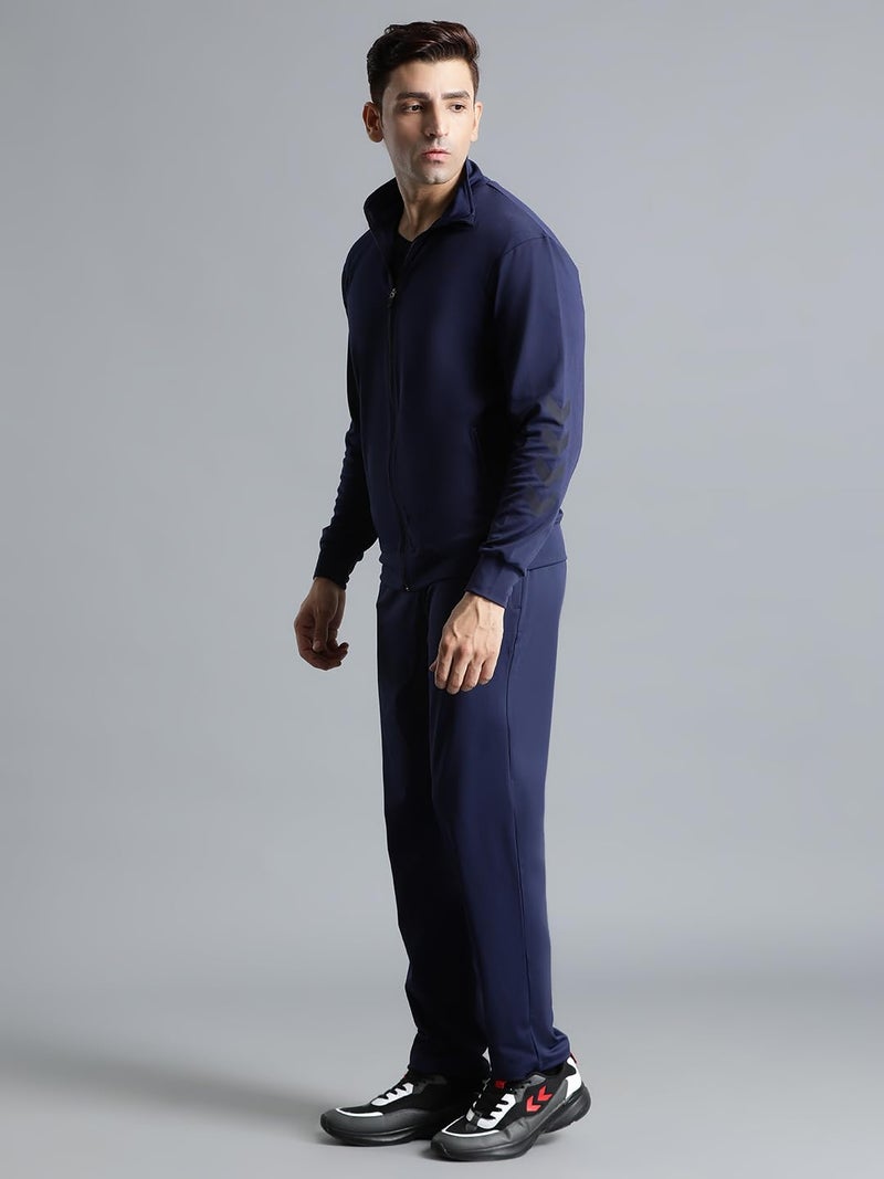 hummel Promo Men's All weather Regular Fit Track Suit with Zipper and Pockets Comfortable Breathable Stretchable Soft Fabric For Everyday Use Ideal for Gym Training or Running Loungwear - Image 2