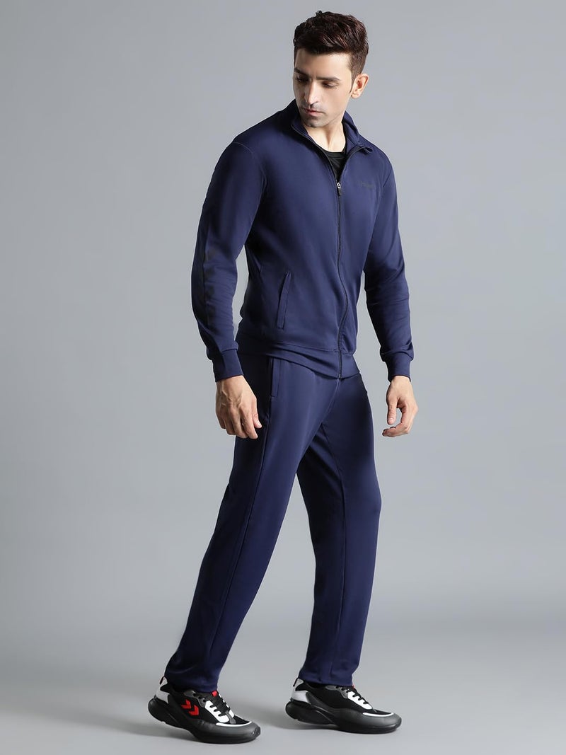 hummel Promo Men's All weather Regular Fit Track Suit with Zipper and Pockets Comfortable Breathable Stretchable Soft Fabric For Everyday Use Ideal for Gym Training or Running Loungwear - Image 3