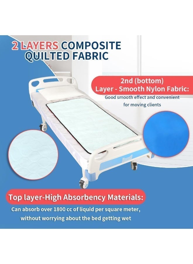 Ehucon Positioning Bed Pad with Handles Hospital Sheets Transfer Board Belts Patient Lift Elderly Assistance Incontinence Mattress Sheets for Turning Lifting Repositioning Washable Underpads - Image 3