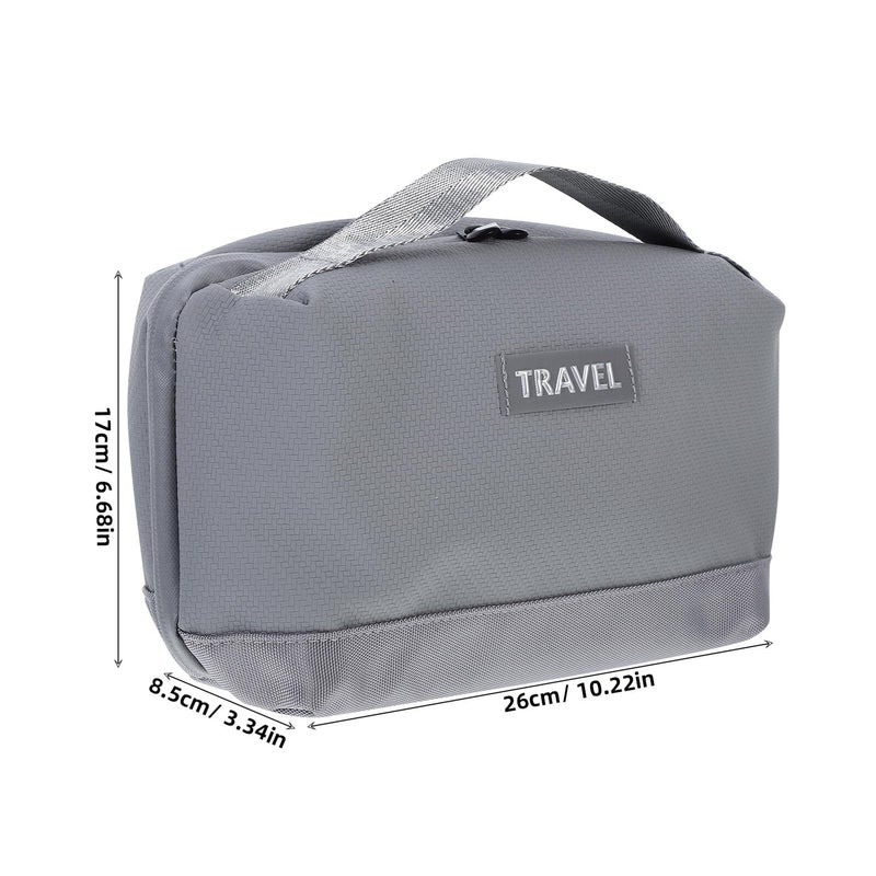 Large Capacity Electronics Organizer Bag With Multiple Compartments Portable Travel Storage Case Grey - Image 3