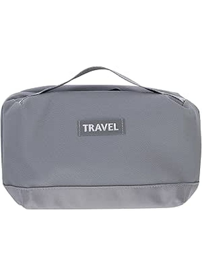 Large Capacity Electronics Organizer Bag With Multiple Compartments Portable Travel Storage Case Grey - Image 1