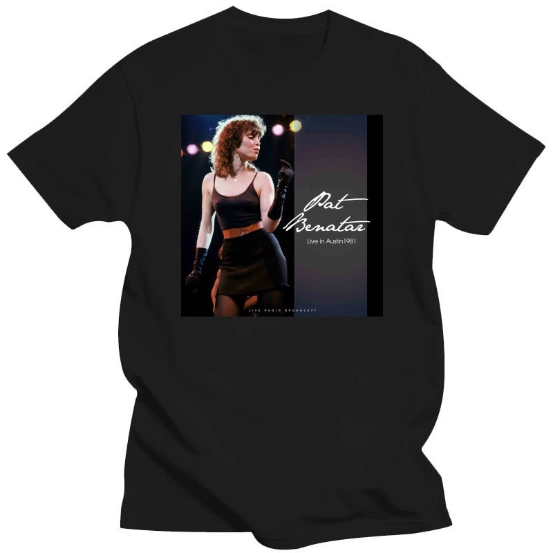 Heartbreaker Pat Benatar Print T Shirt Black For Mens - Image 2