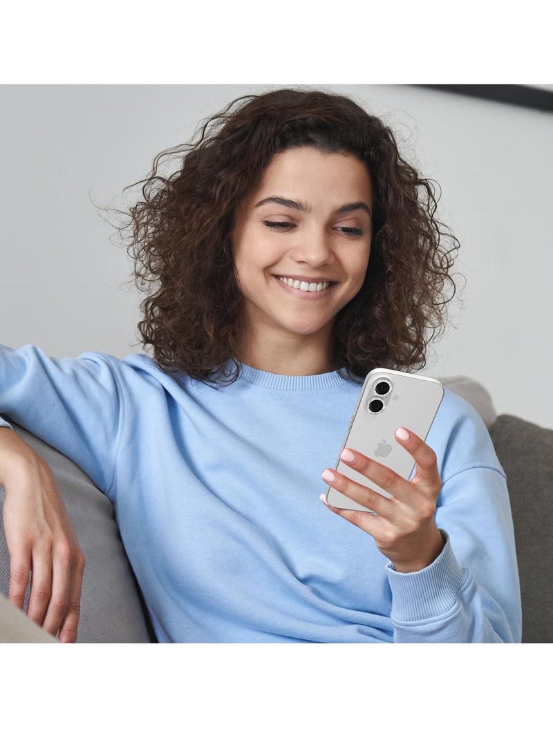 ELTRAZONE IP 16/16 Plus Camera Lens Protector – AR+AF Tempered Glass 9H Anti-Scratch Metal Individual Lens Cover, HD Clear Camera Accessories (Glitter Silver) - Image 4