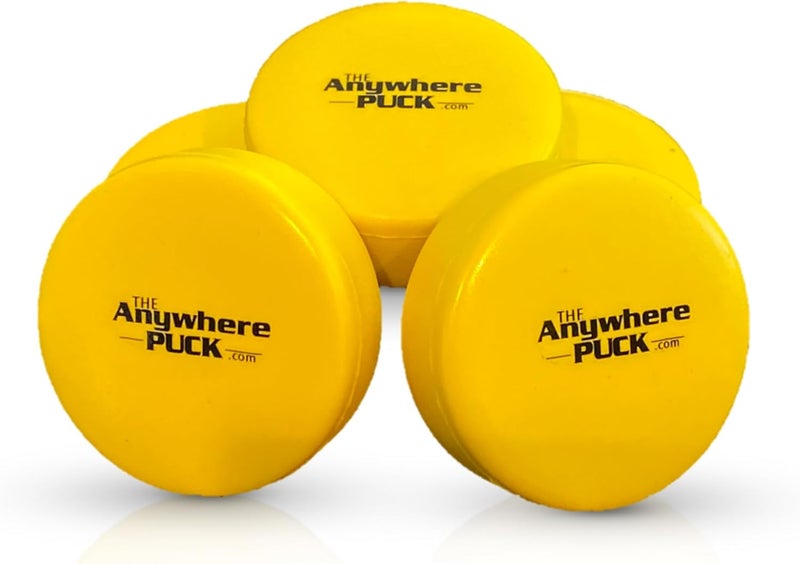 Nature Bound The Anywhere Puck Foam Hockey Training Puck (6 Pack with Drawstring Storage Bag), for Children and Adults, Indoor and Outdoor Use - Image 1