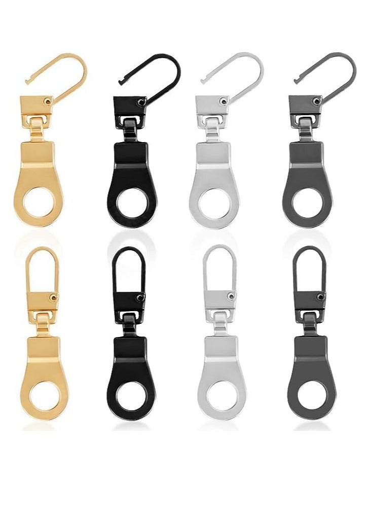 Excefore Zipper Pull Universal Zipper Pull Replacement Kit Removable Zipper Pulls Tab Replacement Zipper Pulls for Jackets Luggage Backpacks Purses Boots Pants Tents (32Pcs 4Colors) - Image 1