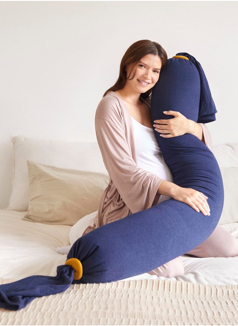 bbhugme Pregnancy Pillow in Midnight Blue Pillow Cover and Harvest Gold Pebbles for Length Adjustment - pzsku/ZEC93BE6C47B287354F21Z/45/_/1715839772/35d221a4-a138-4c3f-bd6b-3d3062632b89