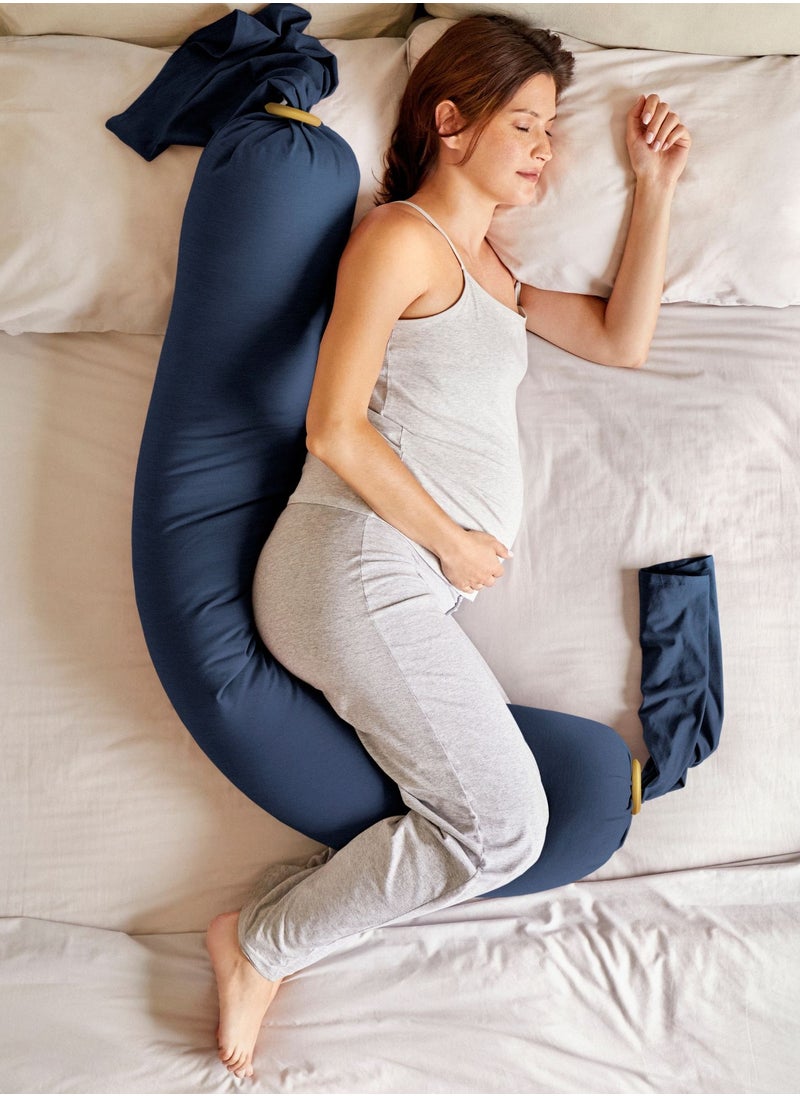 bbhugme Pregnancy Pillow in Midnight Blue Pillow Cover and Harvest Gold Pebbles for Length Adjustment - pzsku/ZEC93BE6C47B287354F21Z/45/_/1715839973/a073240d-fcc5-4ce8-8bf3-483959cc26f0