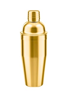 Liying Stainless Steel Shaker 350ml, Drink Mixer with Built-in Strainer for Mixing (Gold)