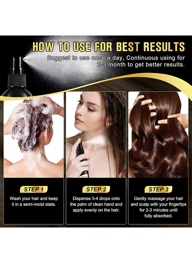 Venanoci - Hair Growth Serum, Black Rice Water For Hair Growth For Women And Men, Hair Loss Treatment, Rice Water Spray For Damaged Dry Hair Treatment, Hair Regrowth Treatment For Thicker Longer - Image 1