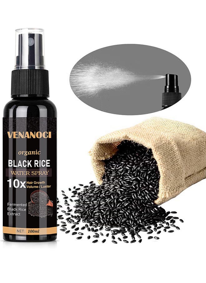 Venanoci - Hair Growth Serum, Black Rice Water For Hair Growth For Women And Men, Hair Loss Treatment, Rice Water Spray For Damaged Dry Hair Treatment, Hair Regrowth Treatment For Thicker Longer - Image 1