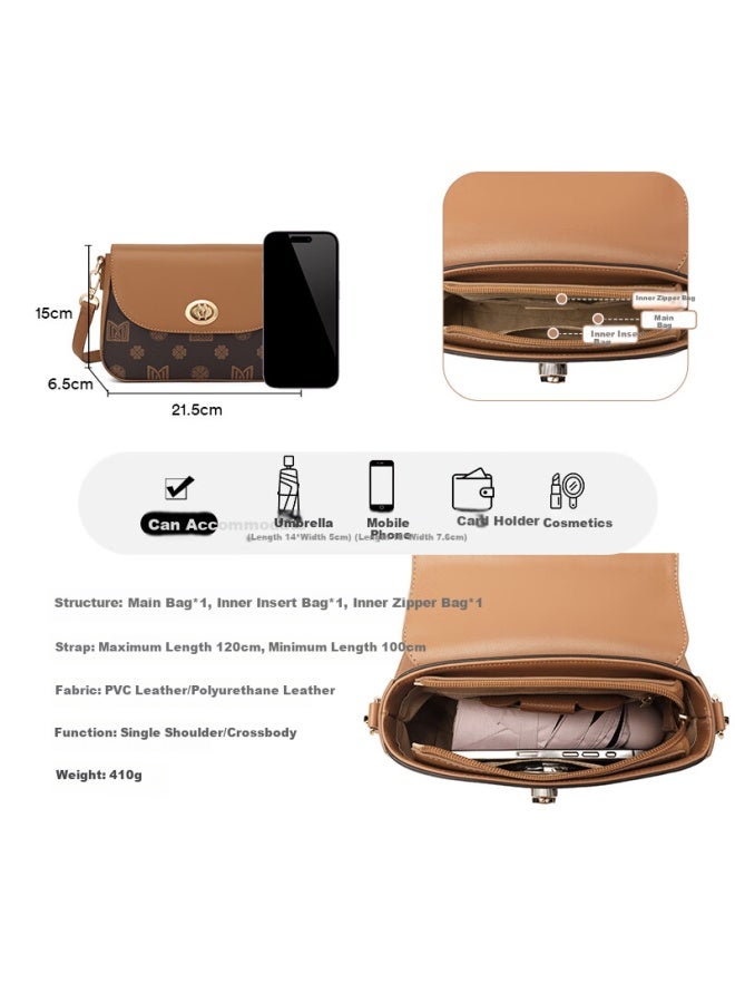 Strawman Light And Simple Single Shoulder Crossbody Bag Retro Small Square Bag Birthday Gift For Girlfriend