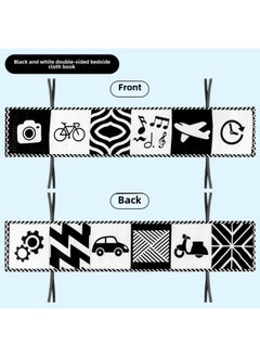 Generic Black And White Color Tear-proof Baby Bed Circumference Soft Cloth Book Montessori Baby Cognitive Cloth Book-Color:Traffic Black And White  - Image 1