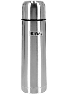 750Ml/25Oz Stainless Steel Vacuum Water Bottle – Insulated Flask Bottle  Thermos Flask With Double Wall Design  Hot & Cool Portable & Leak Proof  Perfect For Camping Hiking Silver