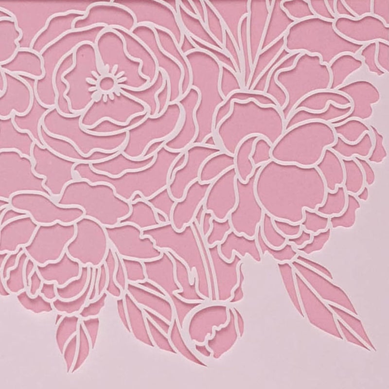 LACUPELLA Large Cake Decorating Stencil (PEONIA) Peony Flower Pattern - Image 3
