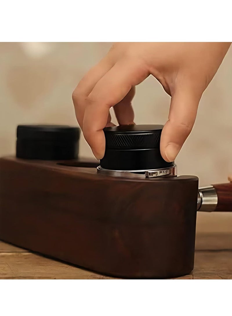 KASTWAVE موزع قهوة من الفولاذ المقاوم للصدأ، مكبس مسحوق القهوة، أداة تسوية القهوة، مطحنة قهوة سوداء، مطرقة مسحوق قابلة للتعديل، ذو رأسين متين وقابل للاستخدام في أي مكان (أسود، بقطر 51 ملم) - Image 2