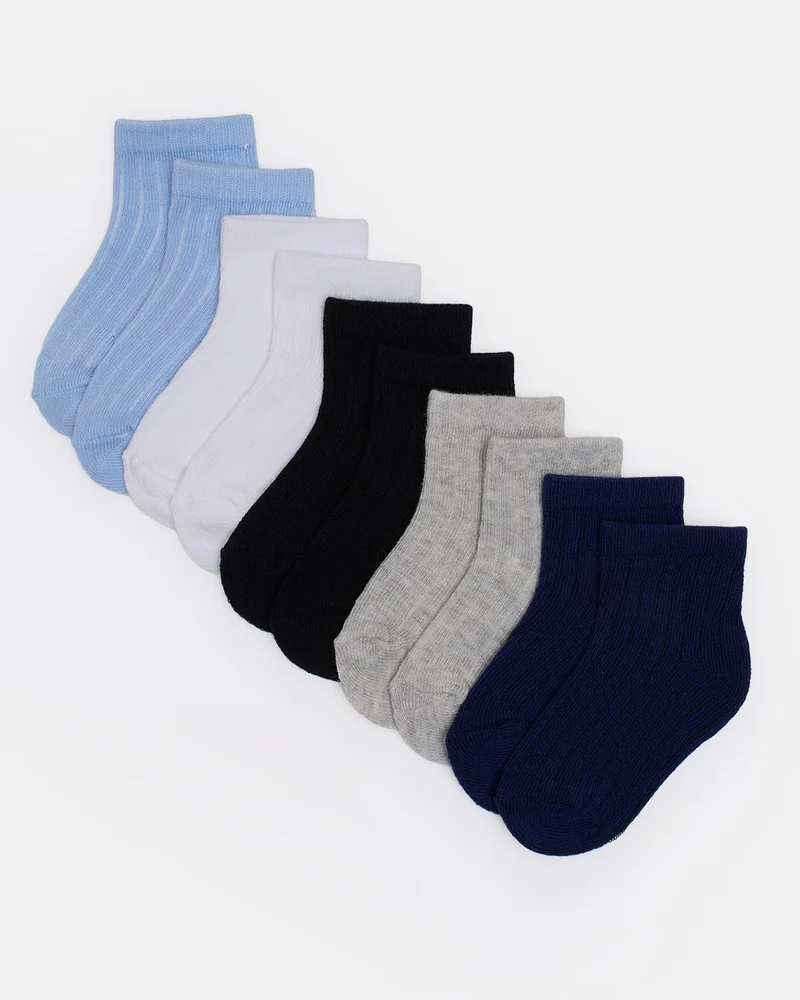 Redtag Infant Boys Assorted Ankle Socks Set (Pack Of 5)