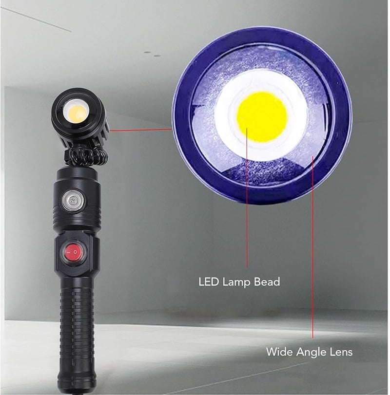 60W Ultra Bright LED Work Light 33FT Cable Magnetic 360 Rotating Head Indoor Outdoor - Image 3