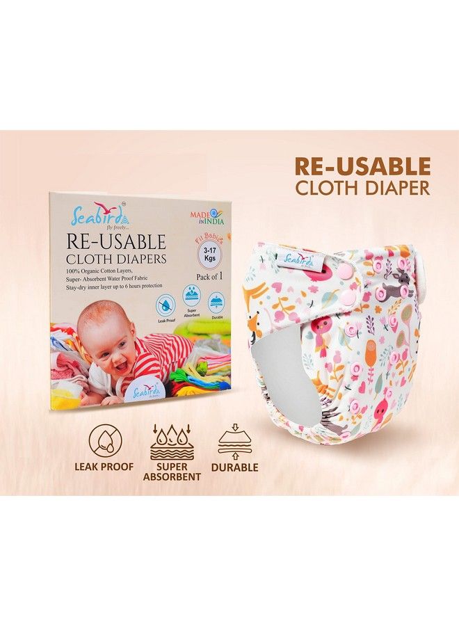 SEABIRD Premium Cloth Diaper For 3 17 Kg Kids Best Choice For New Moms Washable & Reusable Wash Upto 300Times With Insert;Pad - Image 5