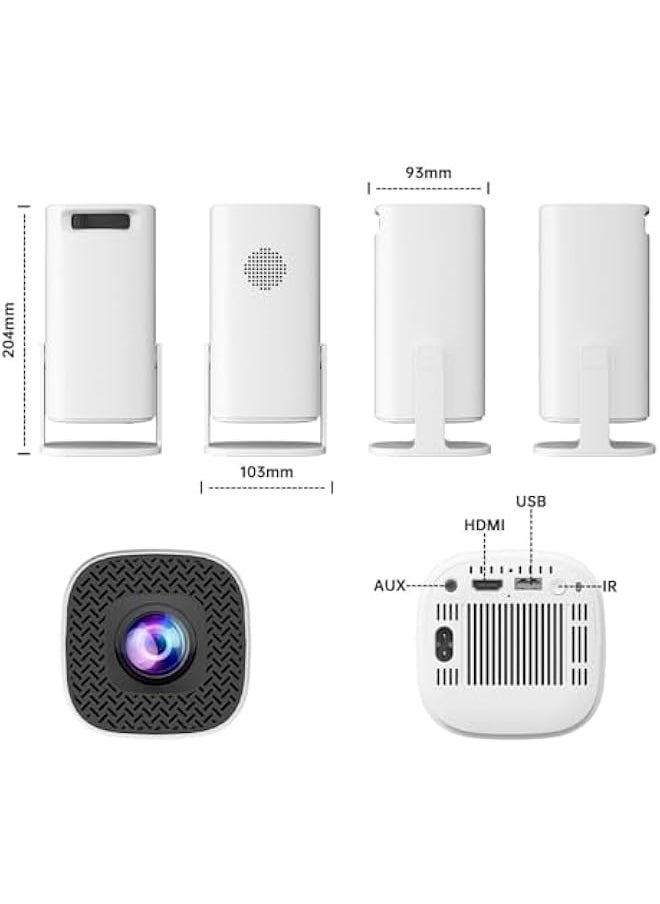 Topleo - P30 Max Projector and Game, Game Projector with Controllers, Projector and Game Console, Console Projector with Retro Games, Arcade Vision Projector with 2 Gamepads Android 11 Wifi6 Bt 4k HD Projector - Image 1