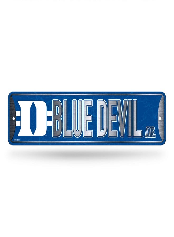 Rico Industries NCAA Duke Blue Devils Standard Metal Street Sign 4" x 15" Home Décor - Bedroom - Office - Man Cave - Image 1