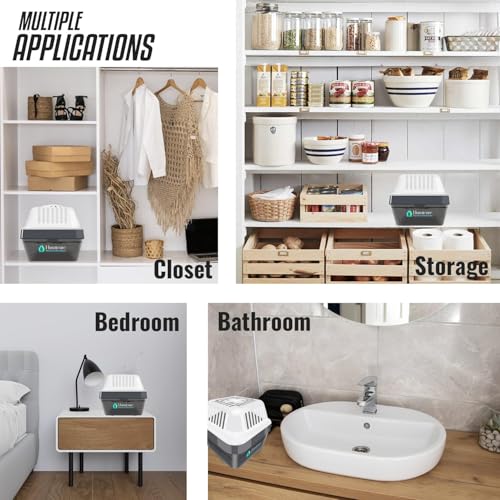 Humicure Moisture Absorber Reusable Box with Refill Pouch 400 Gram for Wardrobe, Bathroom, Kitchen, Protect from Mould, Fungus (Reusable Box Kit - Pack of 1) - Image 3
