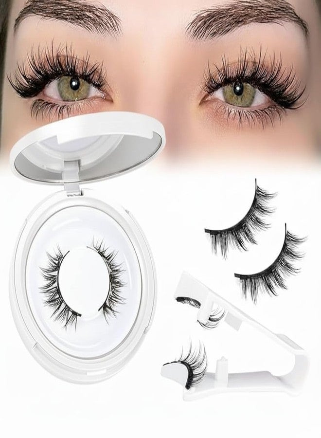ZEVESTY Magnetic Eyelashes Without Eyeliner | No Glue Needed Easy To Wear and Remove, Includes Cross and Dense Styles For a Natural Look | All-Day Comfort Reusable Eyelash Extension Kit (1PAIR) - Image 3