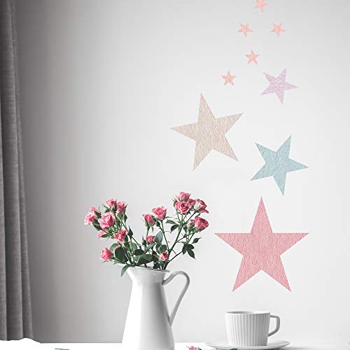 G GSS Designs Gss Designs Star Stencil For Wall (2 Pack) - Reusable Plastic Stars Stencils For Painting On Wood Wall Kids Room Decor (12X12Inch) - Assorted Size Stars - Image 3