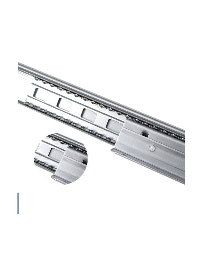 NIBEMINENT 2-Piece Stainless Steel Drawer Slides Silver 30x2.50x4.50centimeter  - Image 2