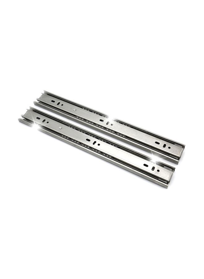 NIBEMINENT 2-Piece Stainless Steel Drawer Slides Silver 30x2.50x4.50centimeter  - Image 3