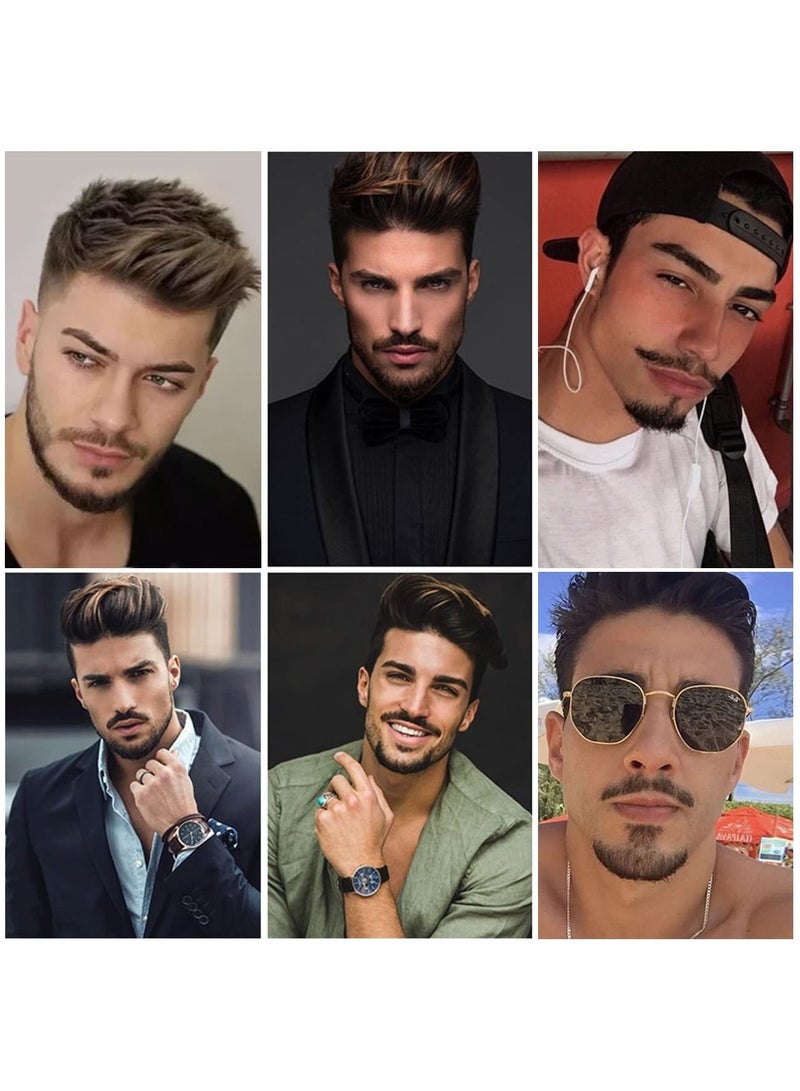نيبمينينت Fake Mustache Hand Tied Facial Hair False Beards Lace Invisible for Entertainment Drama Party Movie Makeup Black - Image 5