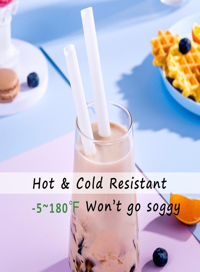 DingZan Extra Wide Bamboo Smoothie Boba Straws, 200 Pack Disposable Drinking Straws Biodegradable Bamboo Boba Straws Made of 100% Natural Plant Based Fiber - Durability 9 in x 0.5 in Hot and Cold Drinking - Image 4