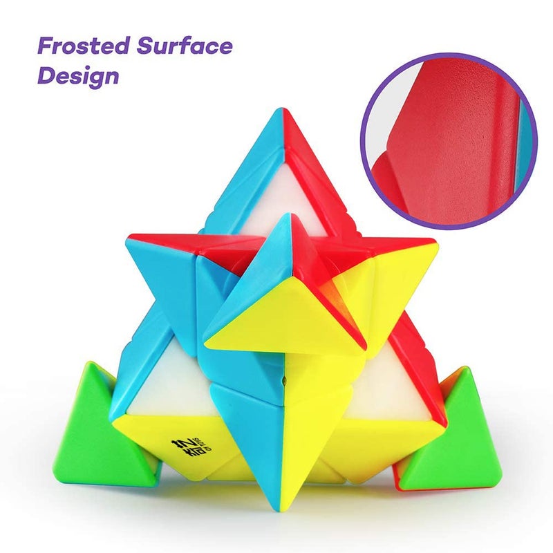 D-FantiX QYTOYS Qiming Pyramid Speed Cube Stickerless Triangle Cube 3x3 Puzzle - Image 4