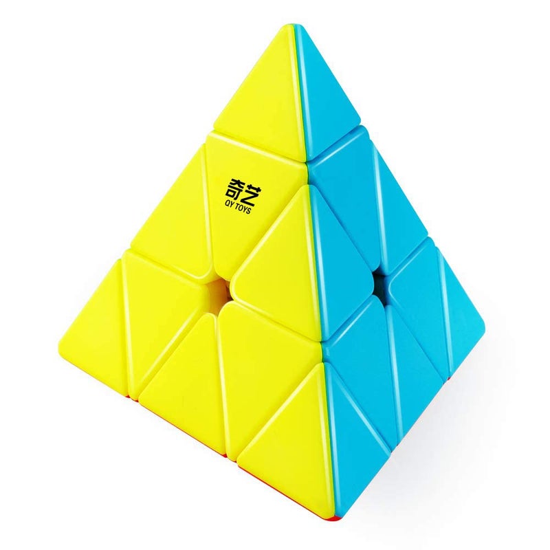 D-FantiX QYTOYS Qiming Pyramid Speed Cube Stickerless Triangle Cube 3x3 Puzzle - Image 1