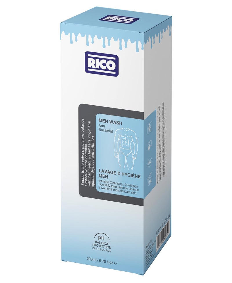 ريكو RICO Natural Intimate Wash for Men, Foam, Lavender Scent, 200ml - Image 2