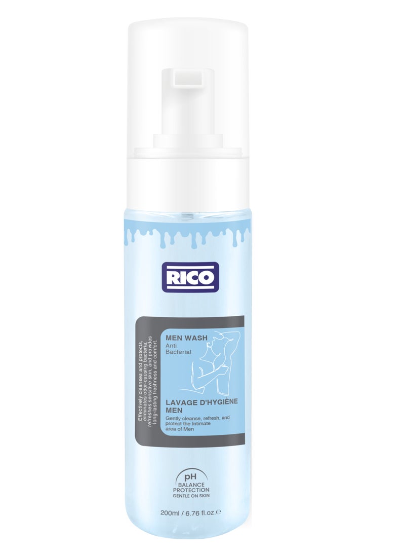 RICO Natural Intimate Wash for Men, Foam, Lavender Scent, 200ml - Image 1