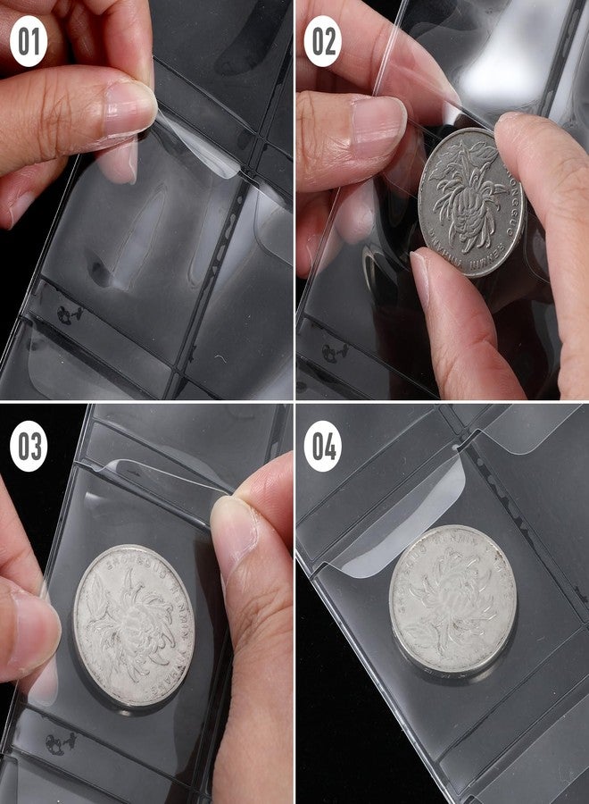 JOUTYFOR 900 Pockets Coin Sleeves, 30 Sheets Coin Pages, Coin Collecting Supplies with Standard 9 Holes, Coin Sheets Plastic for Binder(30 Pocket) - Image 5