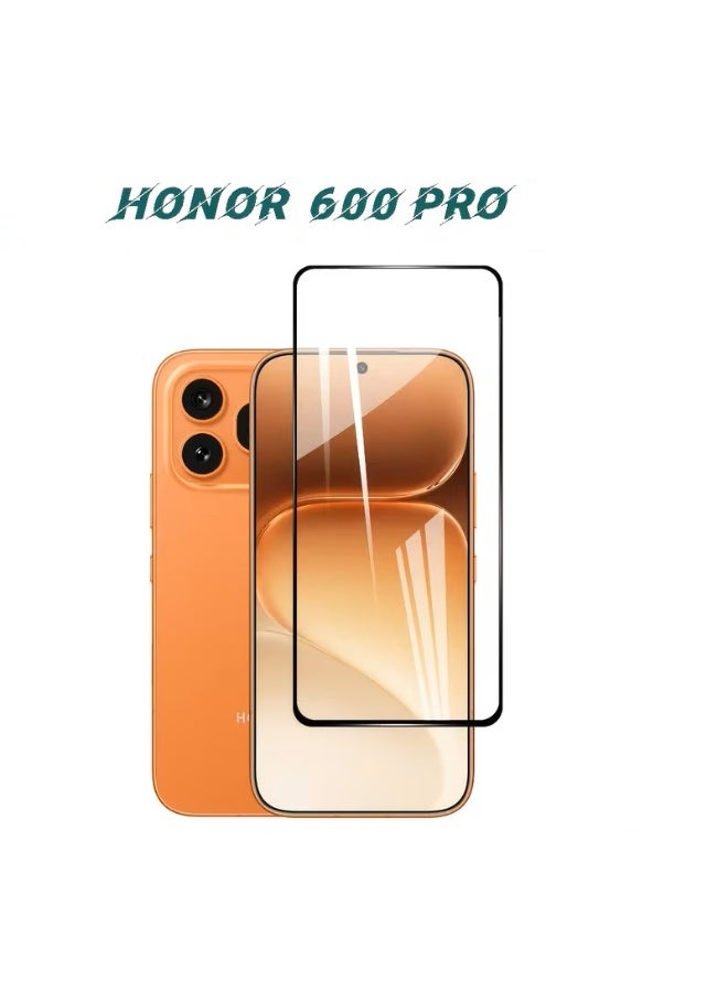 يويو تيك واقي شاشة Honor 600 PRO 5G - زجاج مقوى فاخر يغطي الشاشة بالكامل لهاتف Honor 600 PRO 6.57 بوصة (إصدار 2026)، خالٍ من الفقاعات من الحافة إلى الحافة، حساس للمس، مضاد للانعكاس، سهل التركيب - Image 1