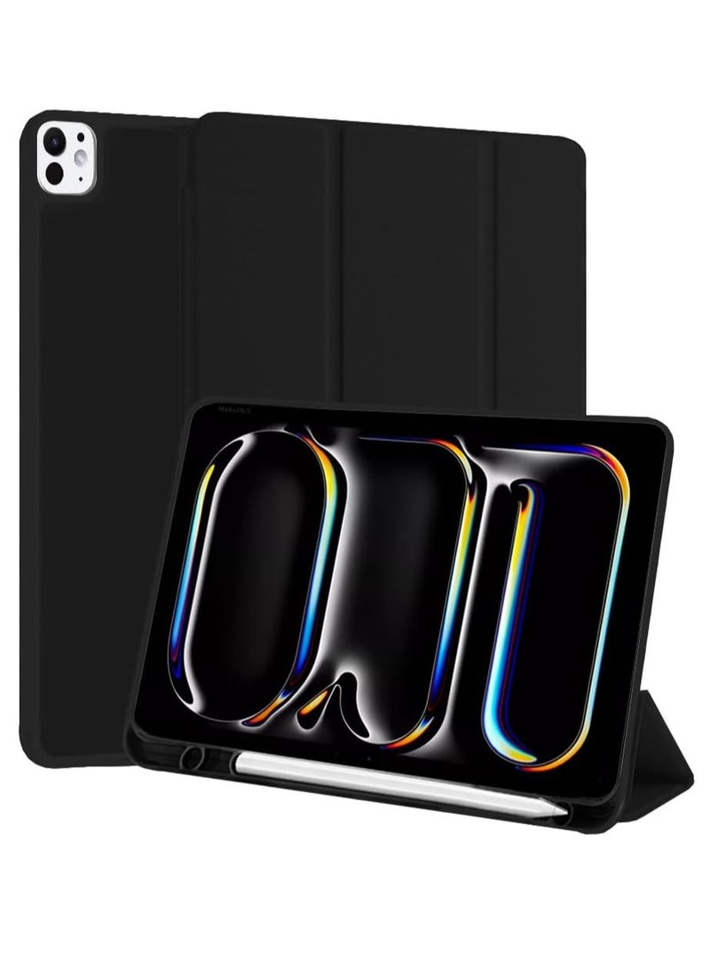 MIGOFAST iPad Pro 11 Inch Case M4 (2024 5th Generation) with Pencil Holder Trifold Stand Smart Case with Soft TPU Back, Auto Wake/Sleep - Image 1