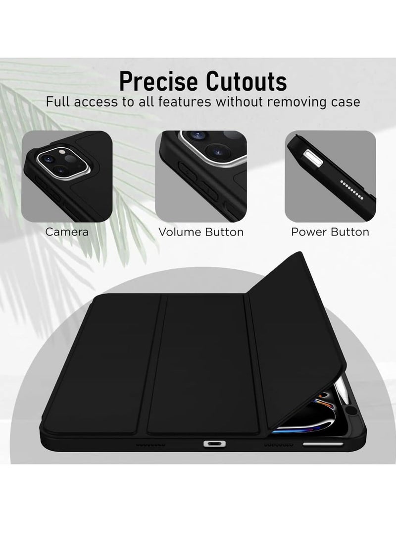 MIGOFAST iPad Pro 11 Inch Case M4 (2024 5th Generation) with Pencil Holder Trifold Stand Smart Case with Soft TPU Back, Auto Wake/Sleep - Image 4