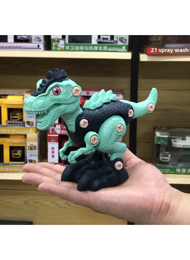 null - Children's Handmade DIY Dinosaur Screw Tyrannosaurus Raptors Pterosaurus 3-year-old Educational Cognitive Assembled Toy-Color:Tyrannosaurus Rex (the Joints Are Movable And Removable) And A Manual Screwdriver Is Provided - Image 1