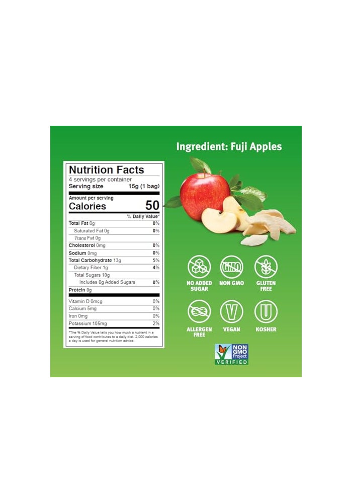 Crispy Green FreezeDried Apple Fruit Snacks 053 Oz Pack of 12 100 Pure Fruit AllNatural No Added Sugar SingleServe Bags for Healthy Snacks  School Lunches - Image 5