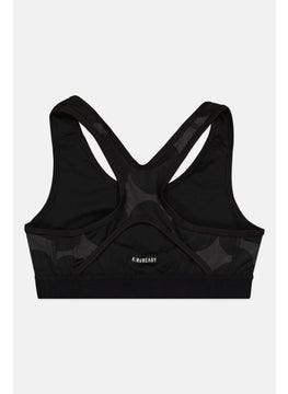 Adidas Kids Girl Brand Logo Non-Padded Sports Bra, Black  - Image 2