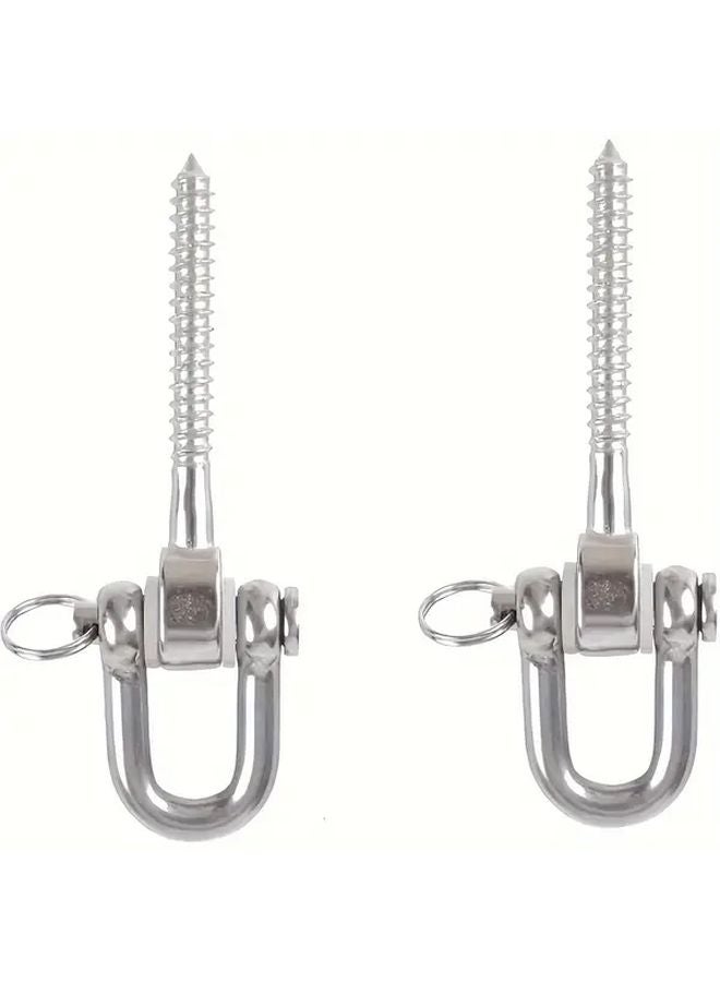 2pcs Heavy Duty Swing Hooks 180 Degree Flexible Stainless Steel Hangers 1763 7 Lbs Load Capacity - Image 2