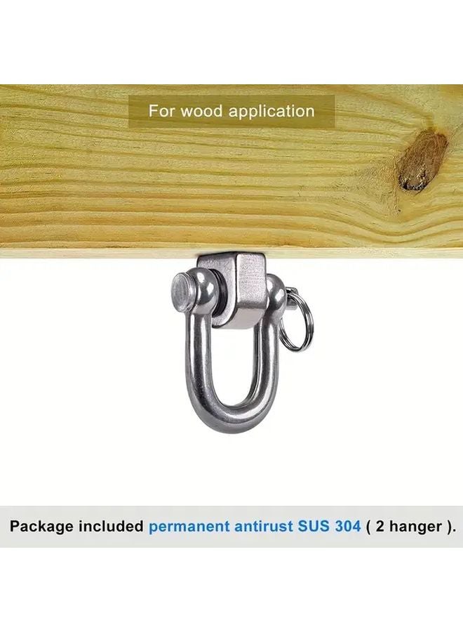 2pcs Heavy Duty Swing Hooks 180 Degree Flexible Stainless Steel Hangers 1763 7 Lbs Load Capacity - Image 4