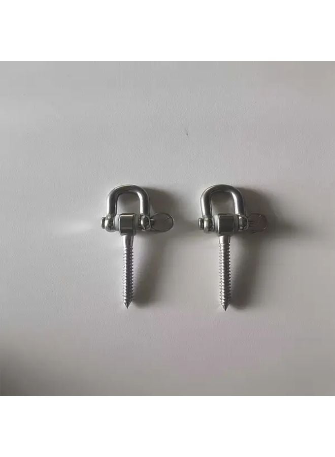 2pcs Heavy Duty Swing Hooks 180 Degree Flexible Stainless Steel Hangers 1763 7 Lbs Load Capacity - Image 1